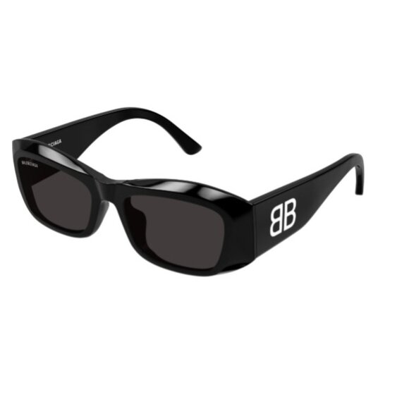 NEW BALENCIAGA BB0397SA 001 BLACK SUNGLASSES - Picture 1 of 5